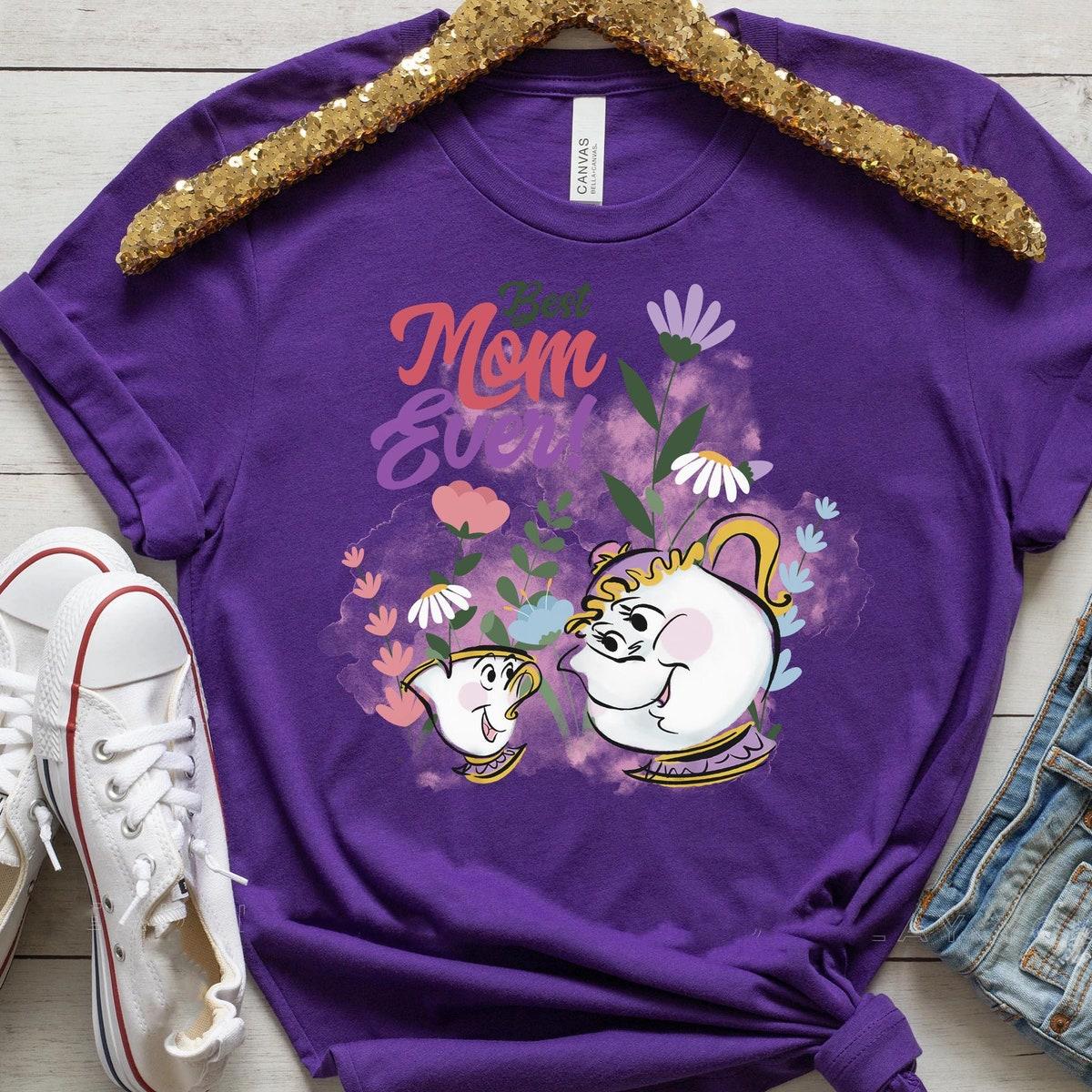 Retro Mrs Potts And Chip Floral Best Mom Ever Shirt 3