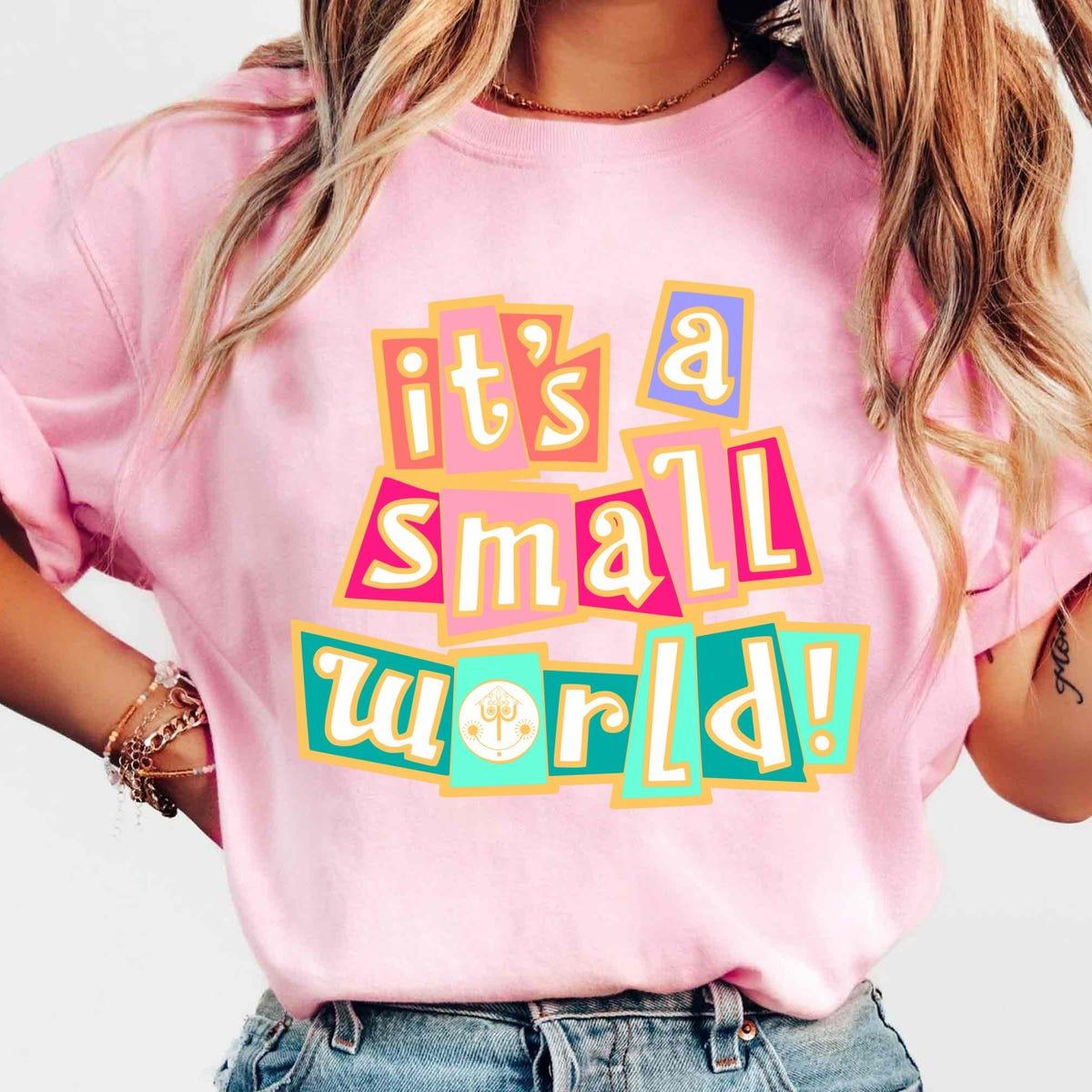 Retro Patel Color Fantasyland Park It's A Small World Shirt 1