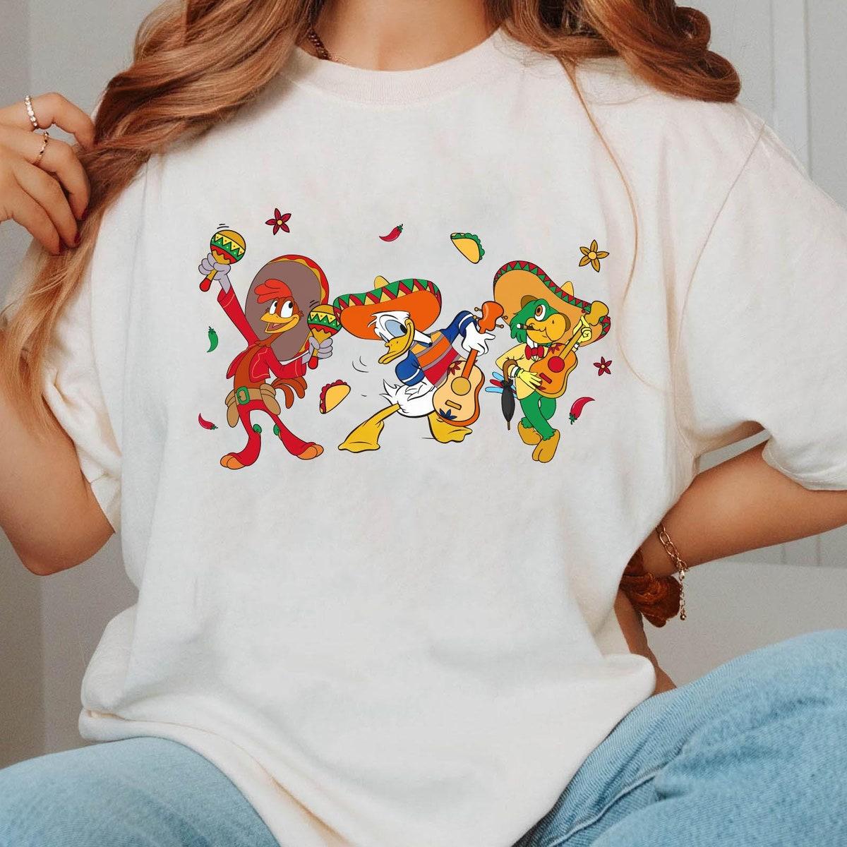 Retro The Three Caballeros Jose Donald Duck Panchito Shirt 1