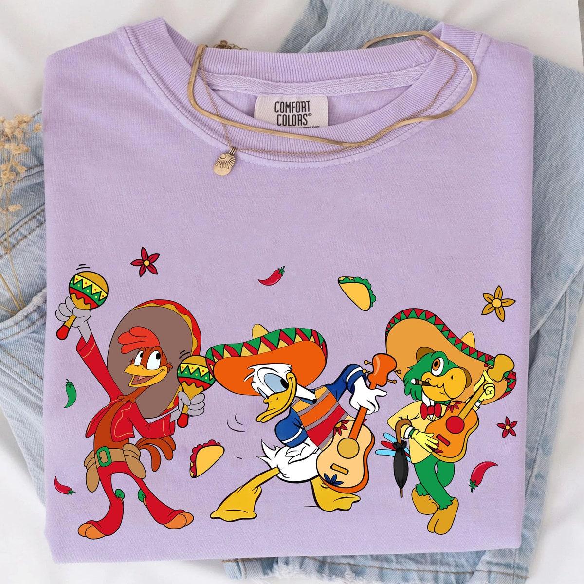 Retro The Three Caballeros Jose Donald Duck Panchito Shirt 4