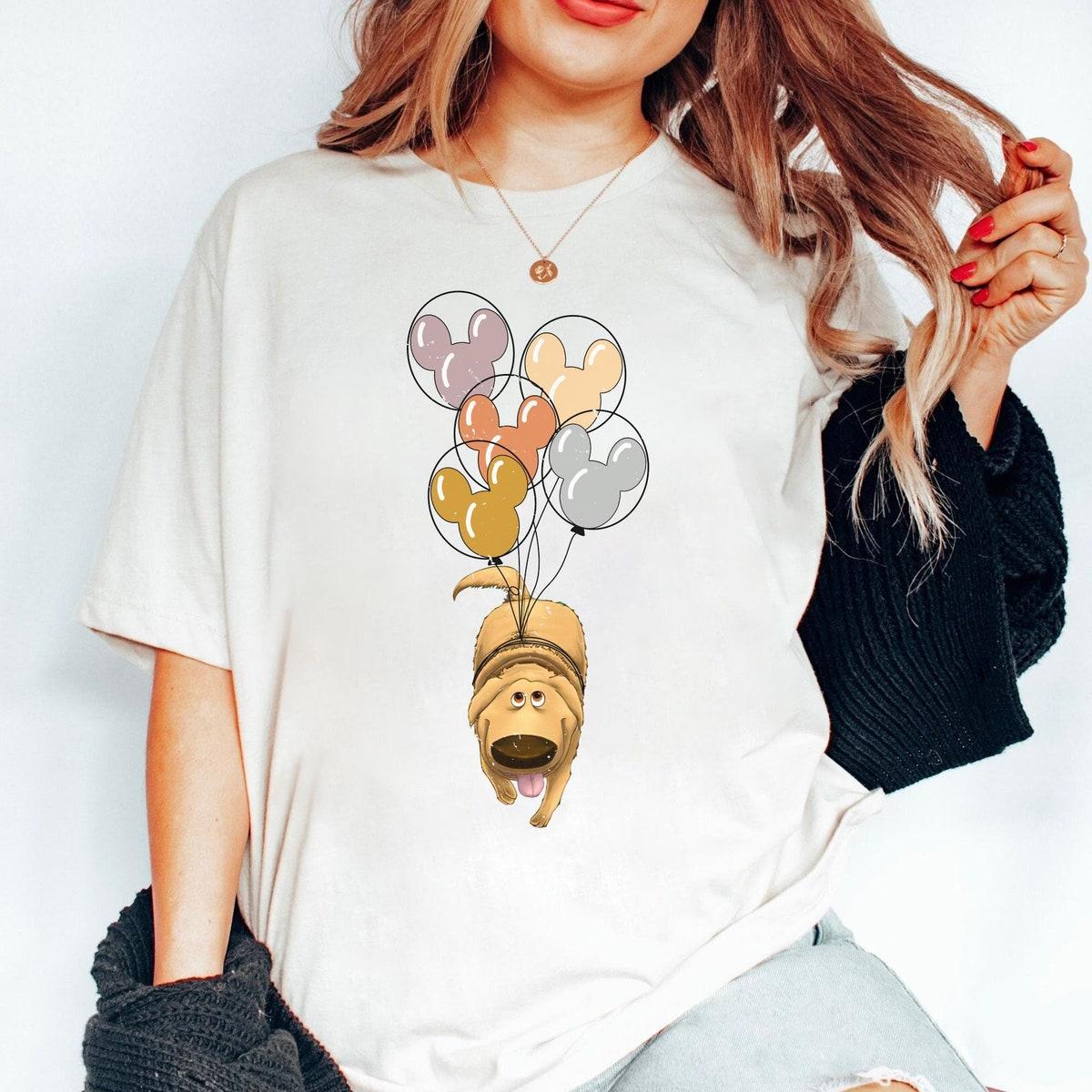 Retro Up Dug Dog With Mickey Balloon Shirt 1