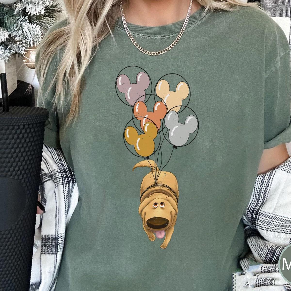 Retro Up Dug Dog With Mickey Balloon Shirt 3