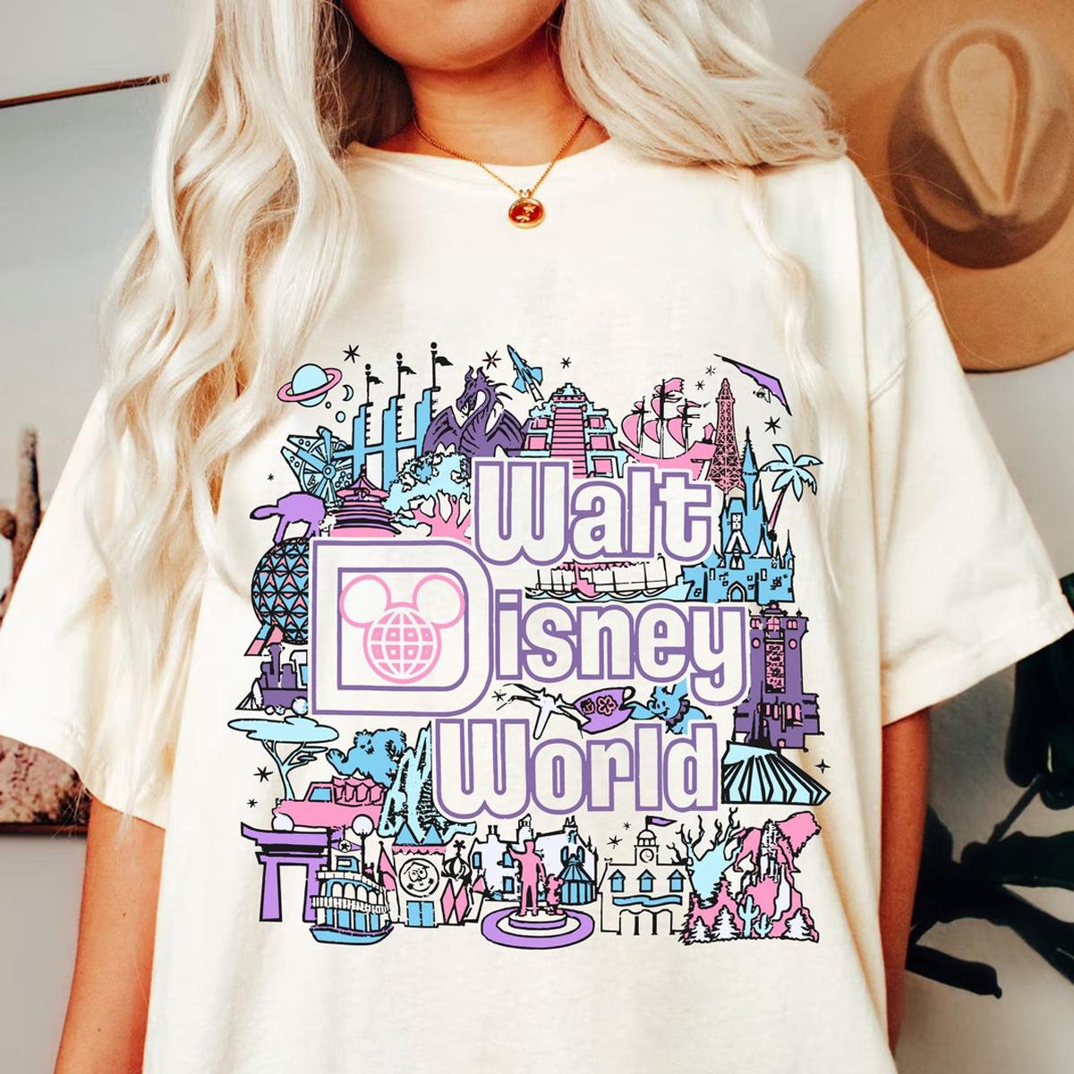 Retro Walt World Shirt Parks Epcot Center Shirt 1