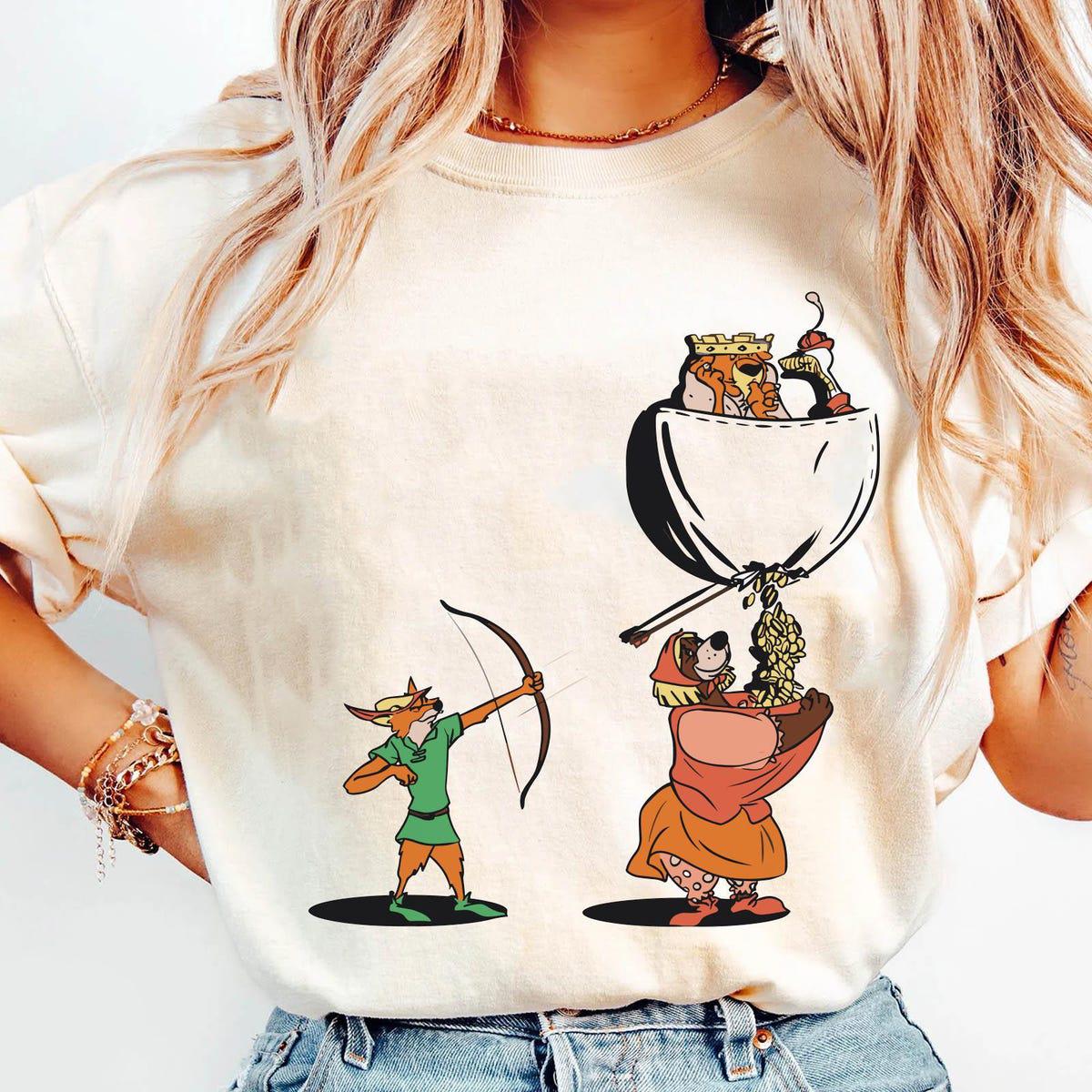 Robin Hood And Little John Sir Hiss Prince John In Pocket Shirt 1