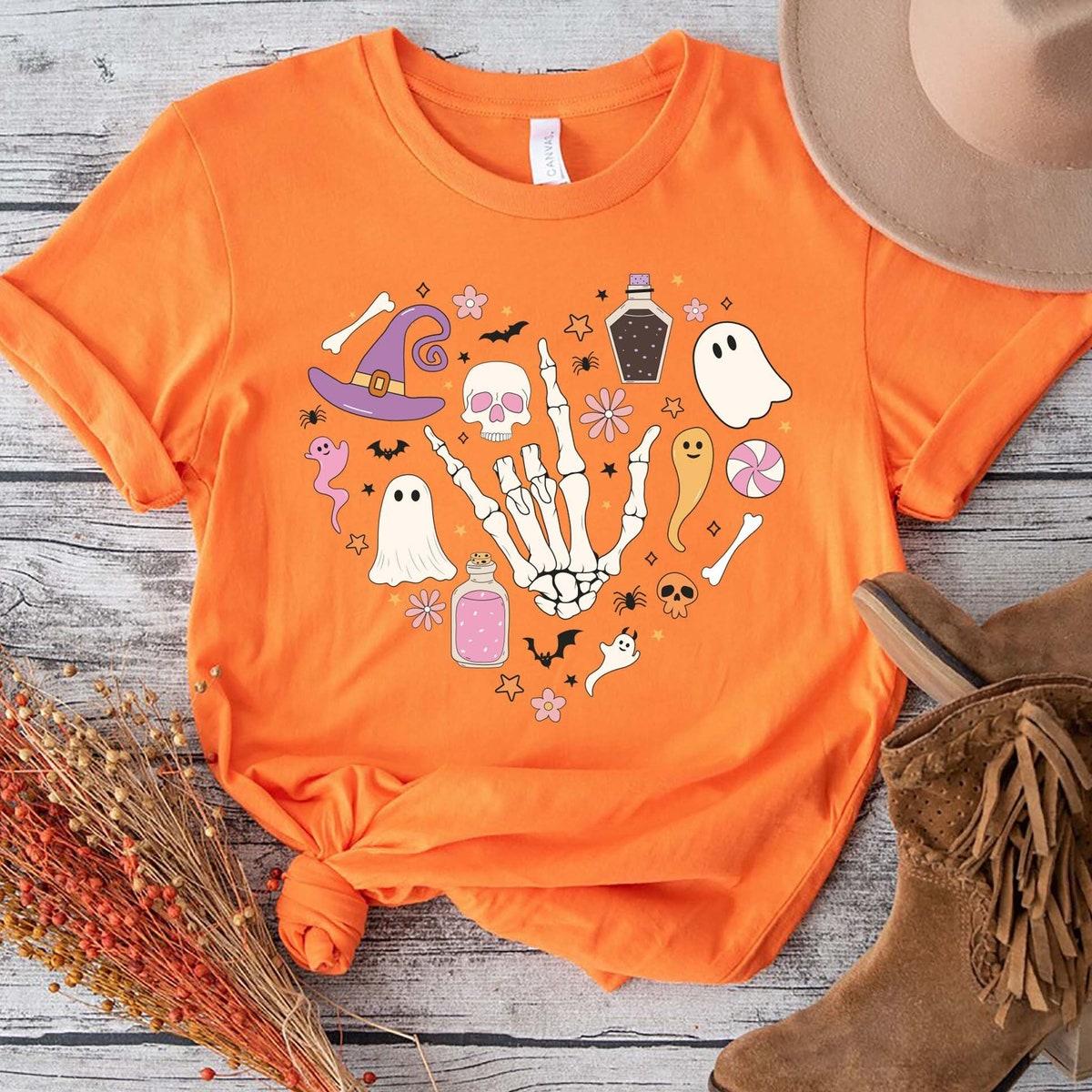 Rock Hand Halloween Skeleton Hands Shirt 1