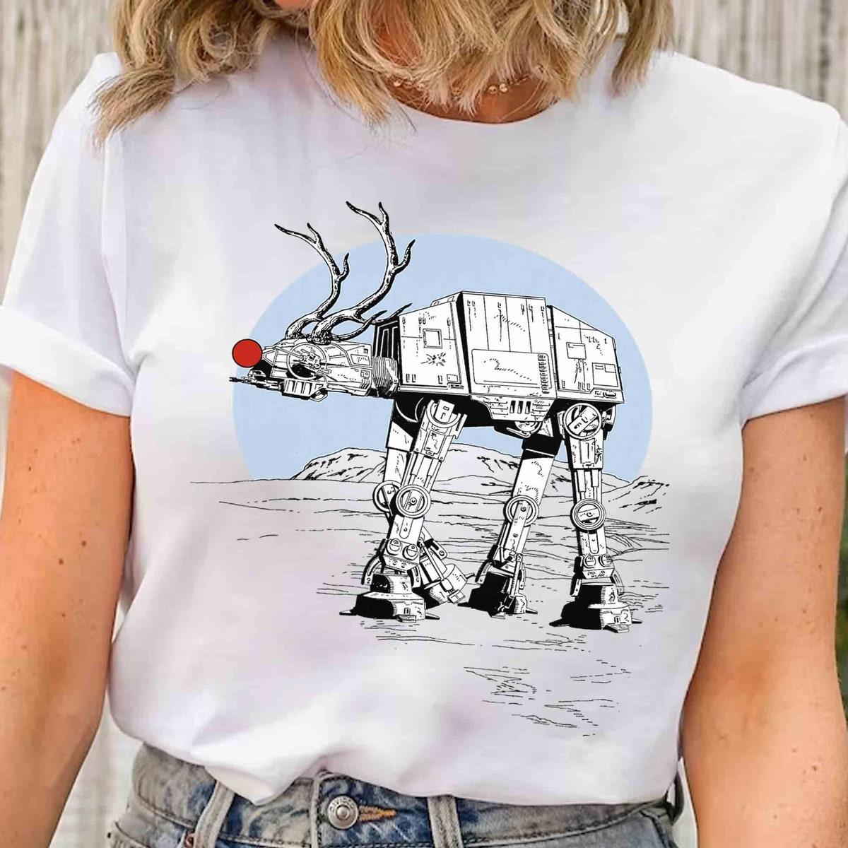 Rudolph At at Walker Christmas Reindeer Star Wars Xmas Shirt 1