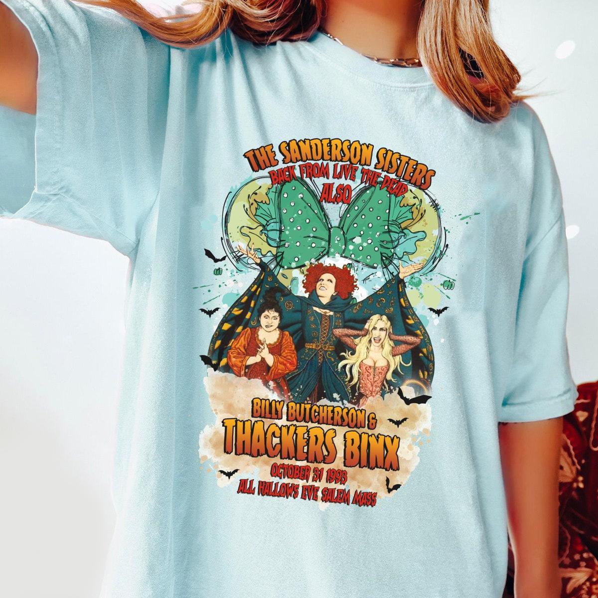 Sanderson Sisters It's A Bunch Of Hocus Pocus Minnie Ears Watercolor Shirt 4