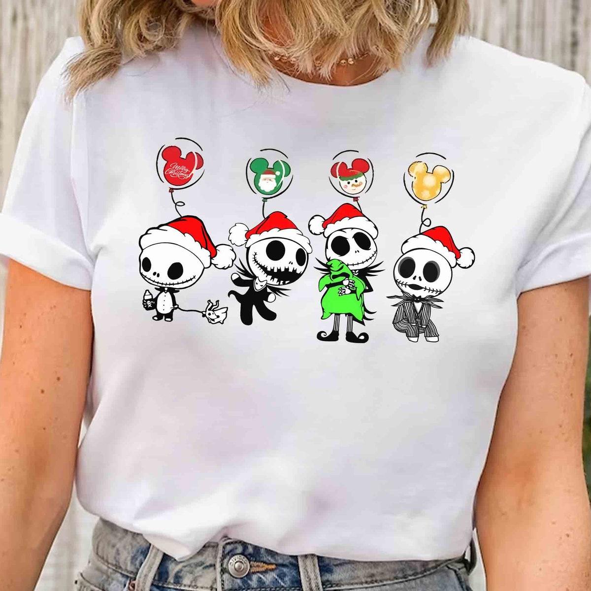 Santa Jack Skellington Emotion Balloon Xmas Shirt 1