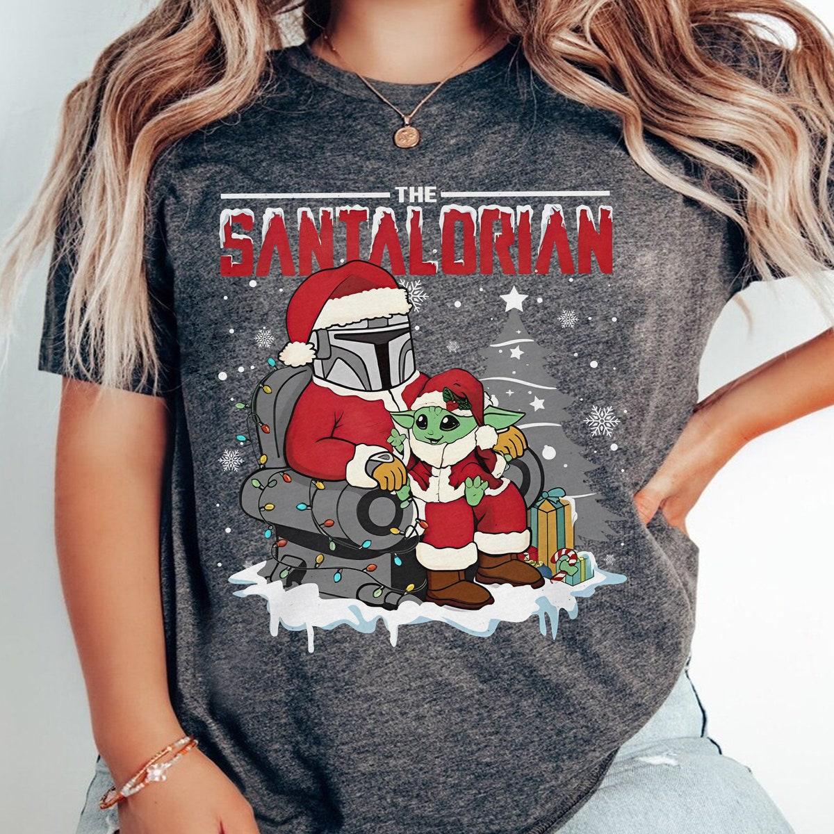 Santalorian Hunter Christmas Star Wars Xmas Light Shirt 1