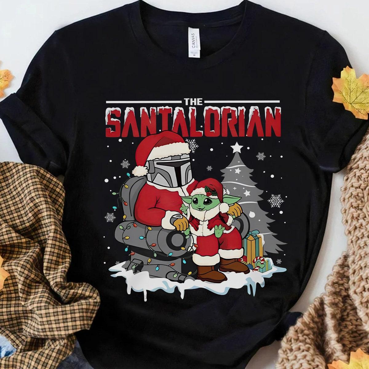 Santalorian Hunter Christmas Star Wars Xmas Light Shirt 2