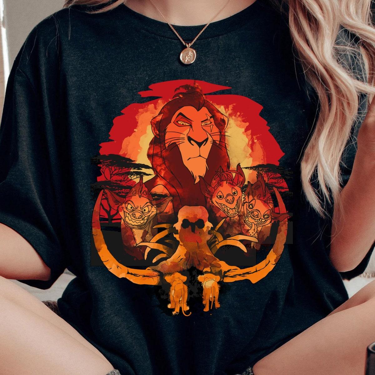 Scar Shenzi Banzai Ed Young Simba Nala Dark Watercolor Shirt 1