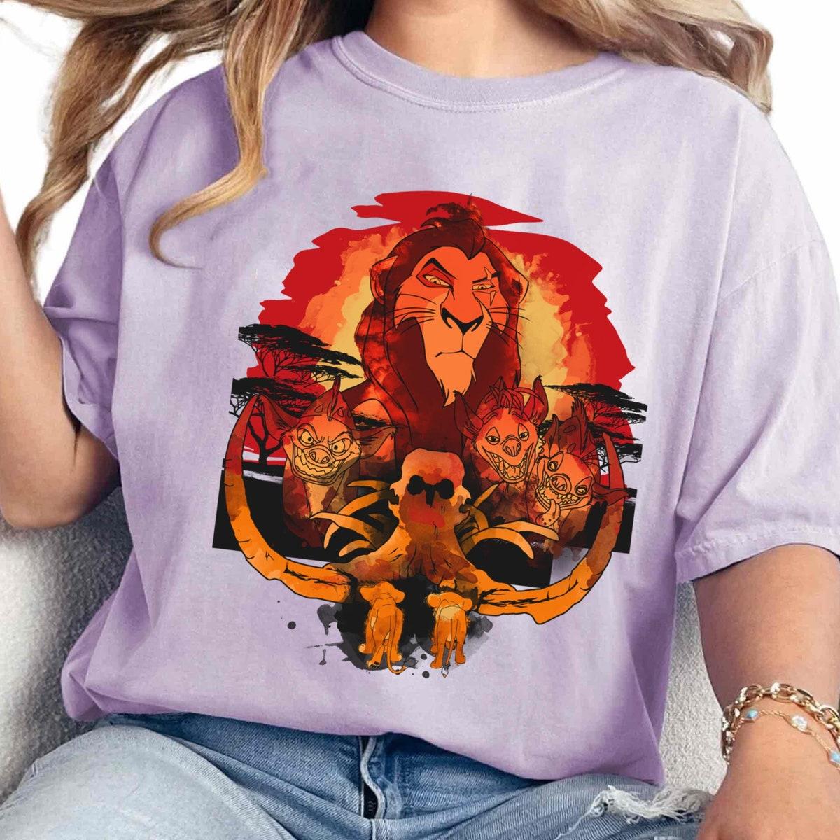 Scar Shenzi Banzai Ed Young Simba Nala Dark Watercolor Shirt 3