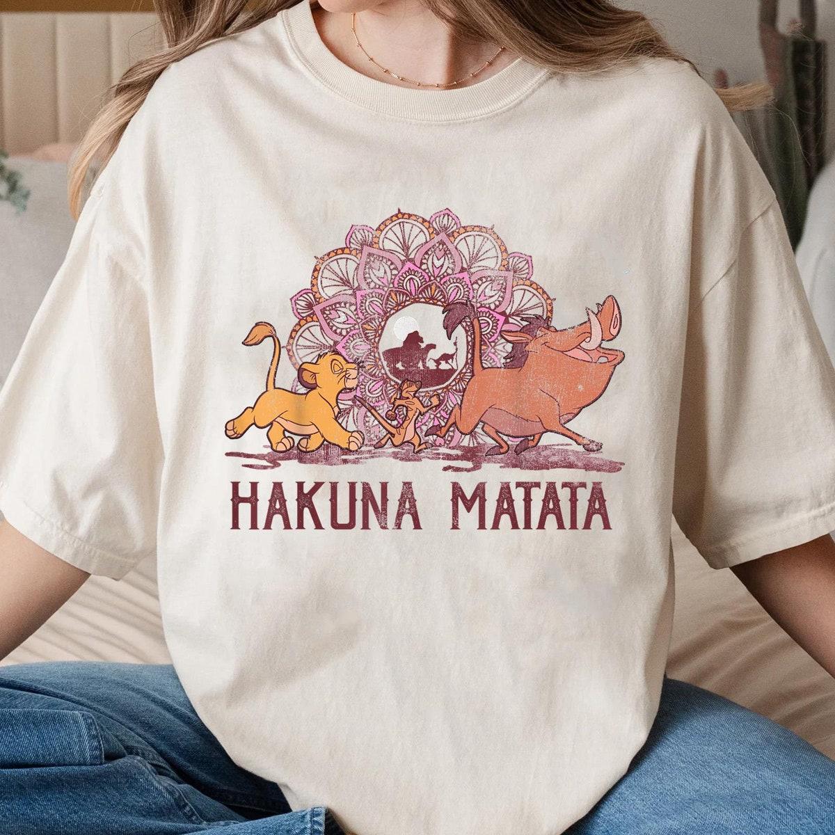 Simba Timon Pumbaa Hakuna Matata Henna Group Shot Portrait Shirt 1