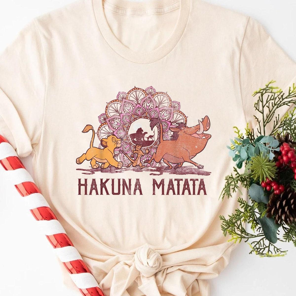 Simba Timon Pumbaa Hakuna Matata Henna Group Shot Portrait Shirt 2