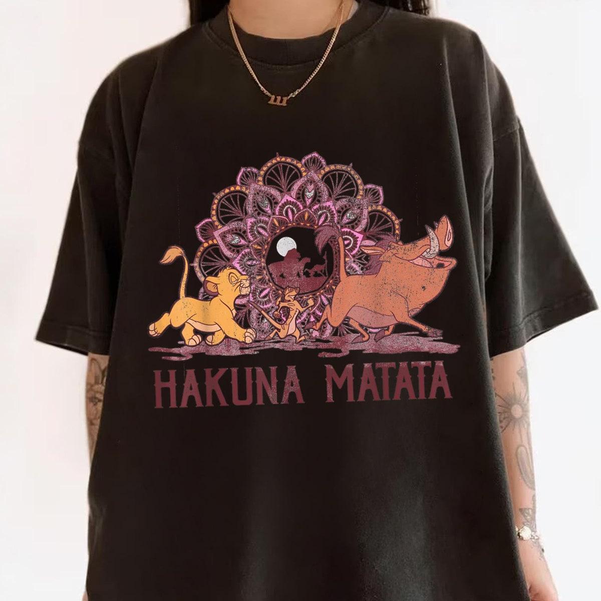 Simba Timon Pumbaa Hakuna Matata Henna Group Shot Portrait Shirt 3