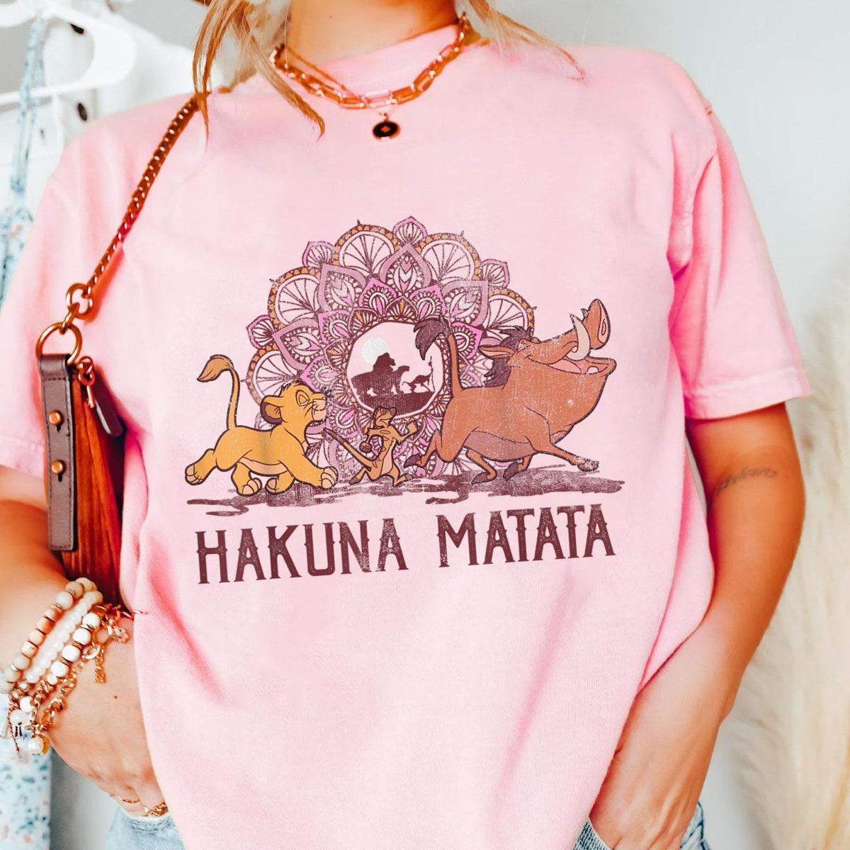 Simba Timon Pumbaa Hakuna Matata Henna Group Shot Portrait Shirt 4