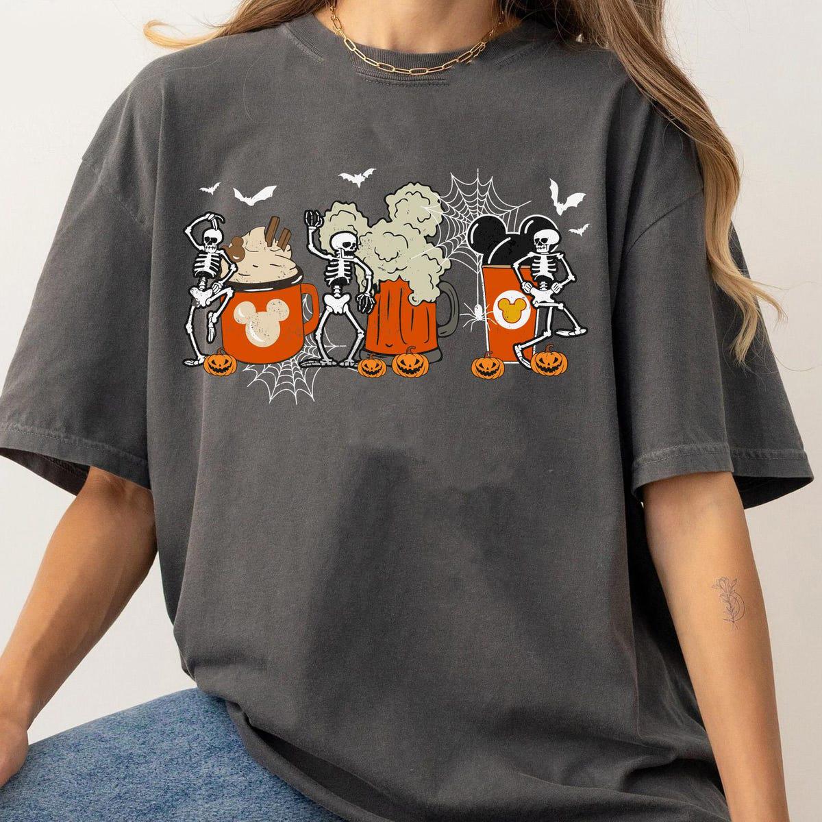 Skeleton Dance Coffee Halloween Silly Symphony Shirt 4