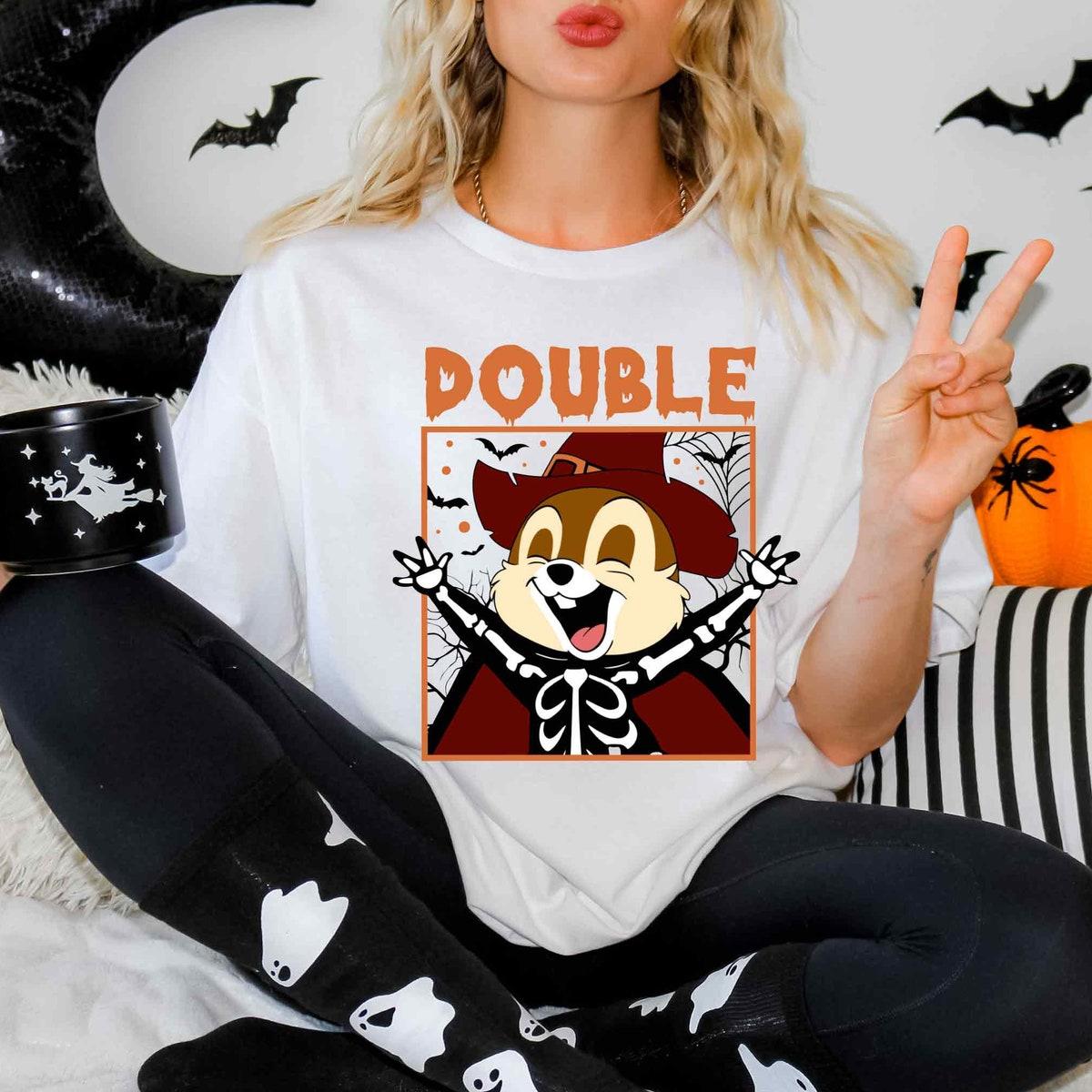 Skeleton Double Trouble Chip N Dale Halloween Shirt 1