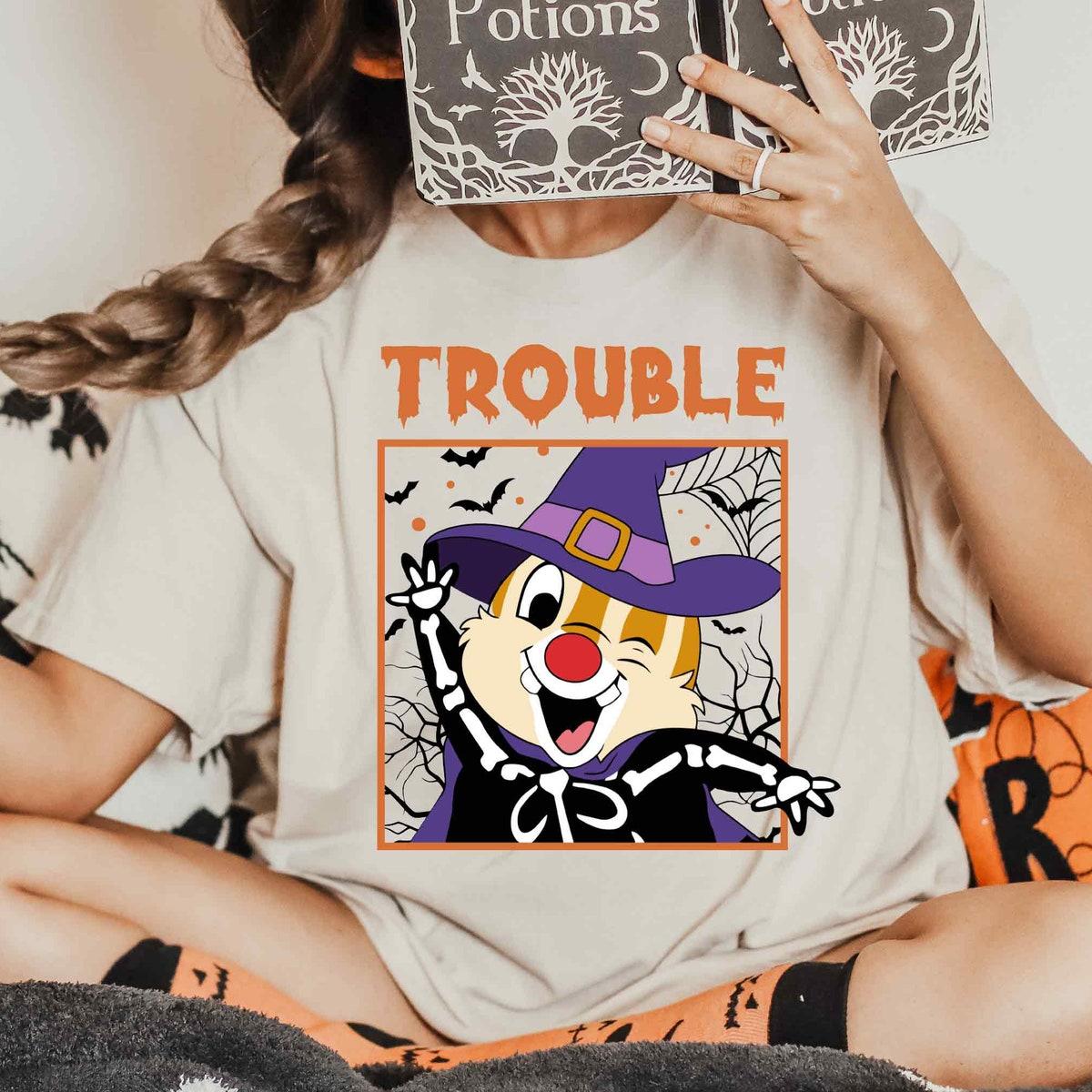 Skeleton Double Trouble Chip N Dale Halloween Shirt 2