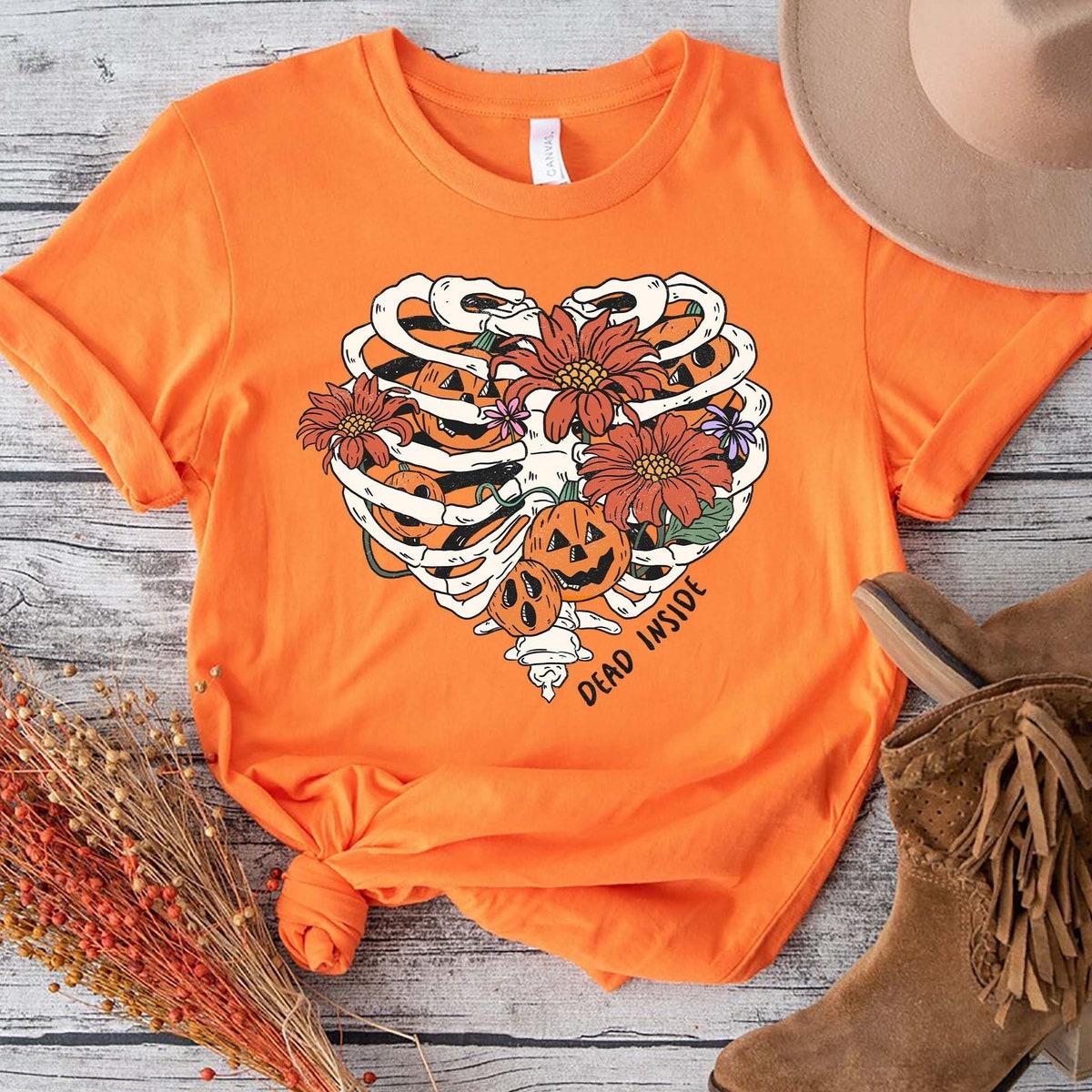 Skeleton Ribs Halloween Skeleton Heart Shirt 1