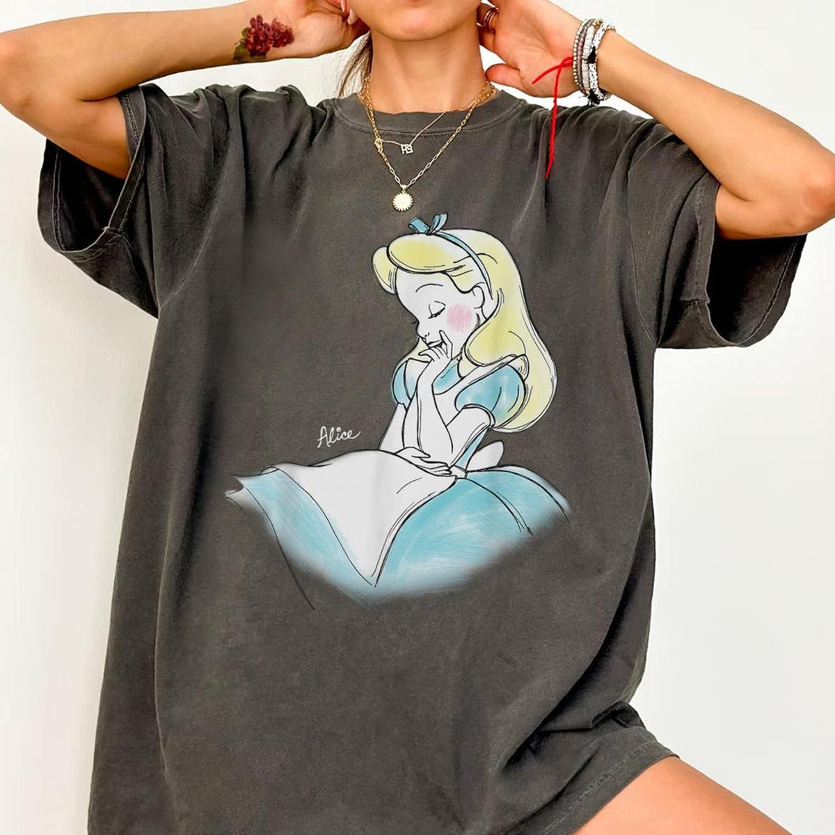 Sketch Art Alice Portrait Shirt 6