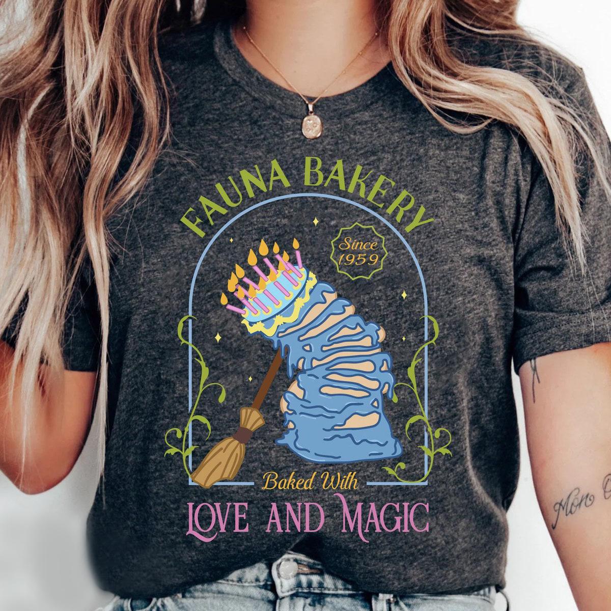 Sleeping Beauty Cake Fauna Bakery 1959 Baked With Love And Magic Shirt 3