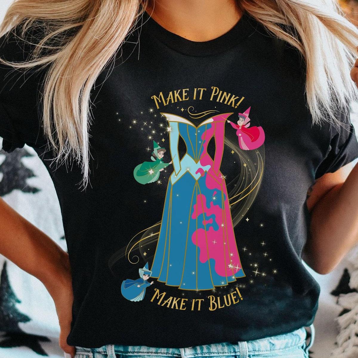 Sleeping Beauty Fairy Make It Pink And Blue Shirt 1