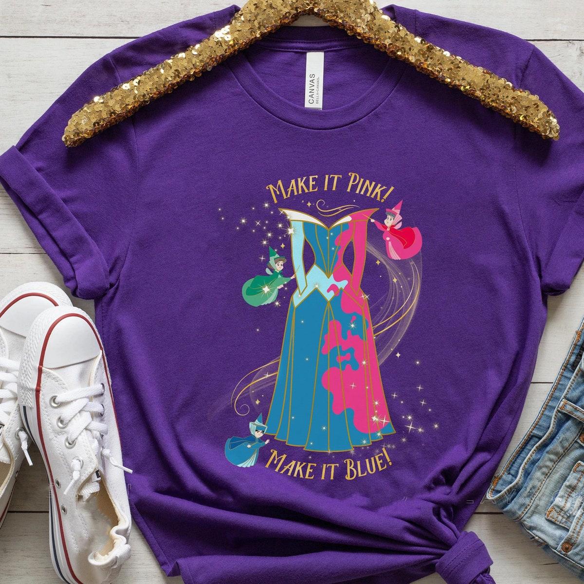 Sleeping Beauty Fairy Make It Pink And Blue Shirt 2