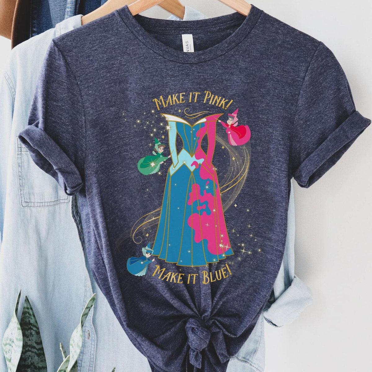 Sleeping Beauty Fairy Make It Pink And Blue Shirt 4