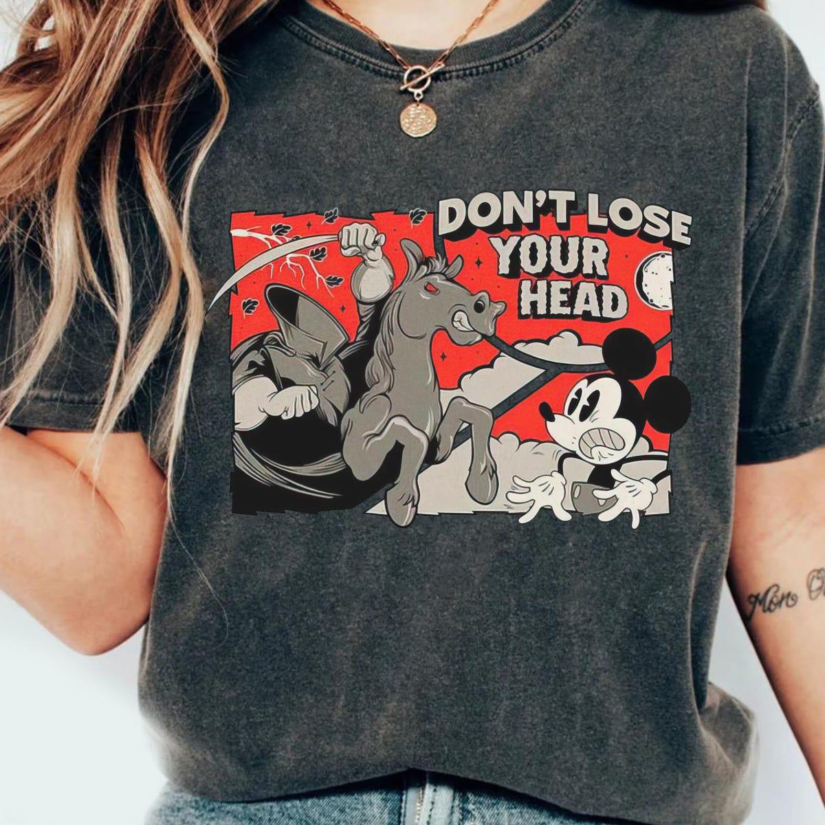 Sleepy Hollow Mickey Mouse Headless Horseman Don't Lose Your Head Shirt 2