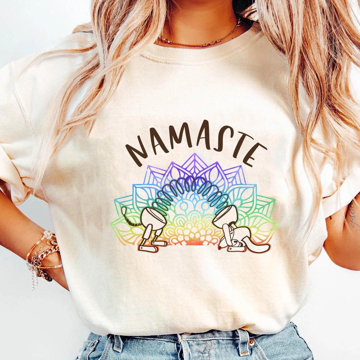 Slinky Dog Namaste Yoga Pose Mandala Circle Shirt 1