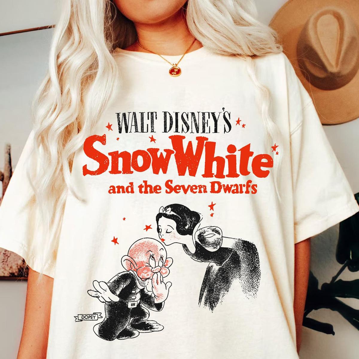 Snow White And Dopey Dwarf Vintage Princess Shirt 1