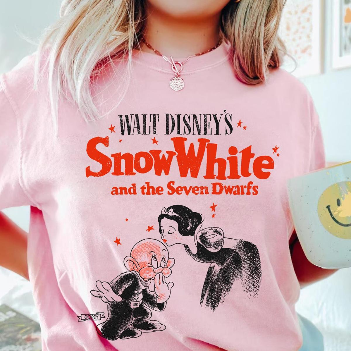 Snow White And Dopey Dwarf Vintage Princess Shirt 2