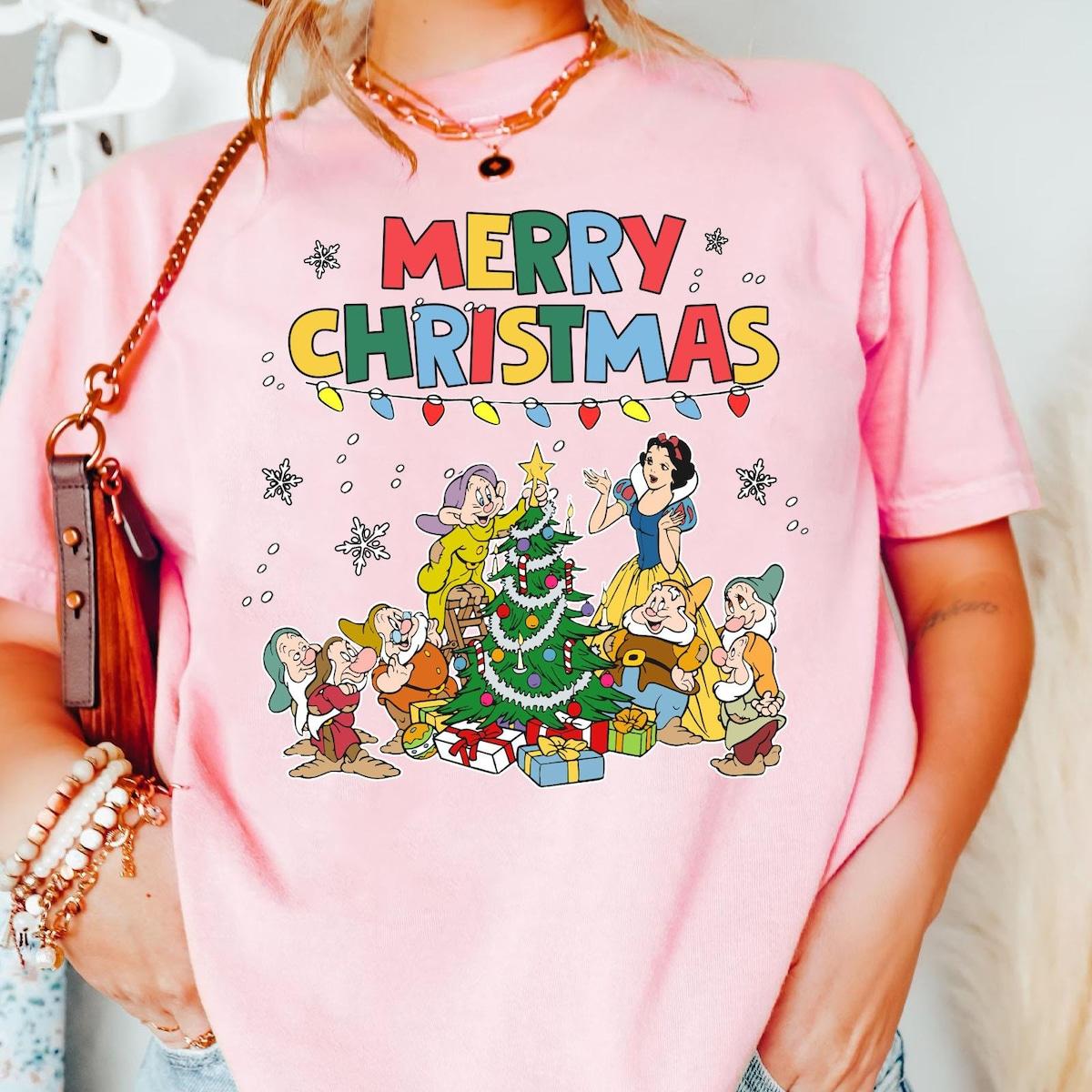 Snow White And Seven Dwarfs Merry Christmas Shirt 1