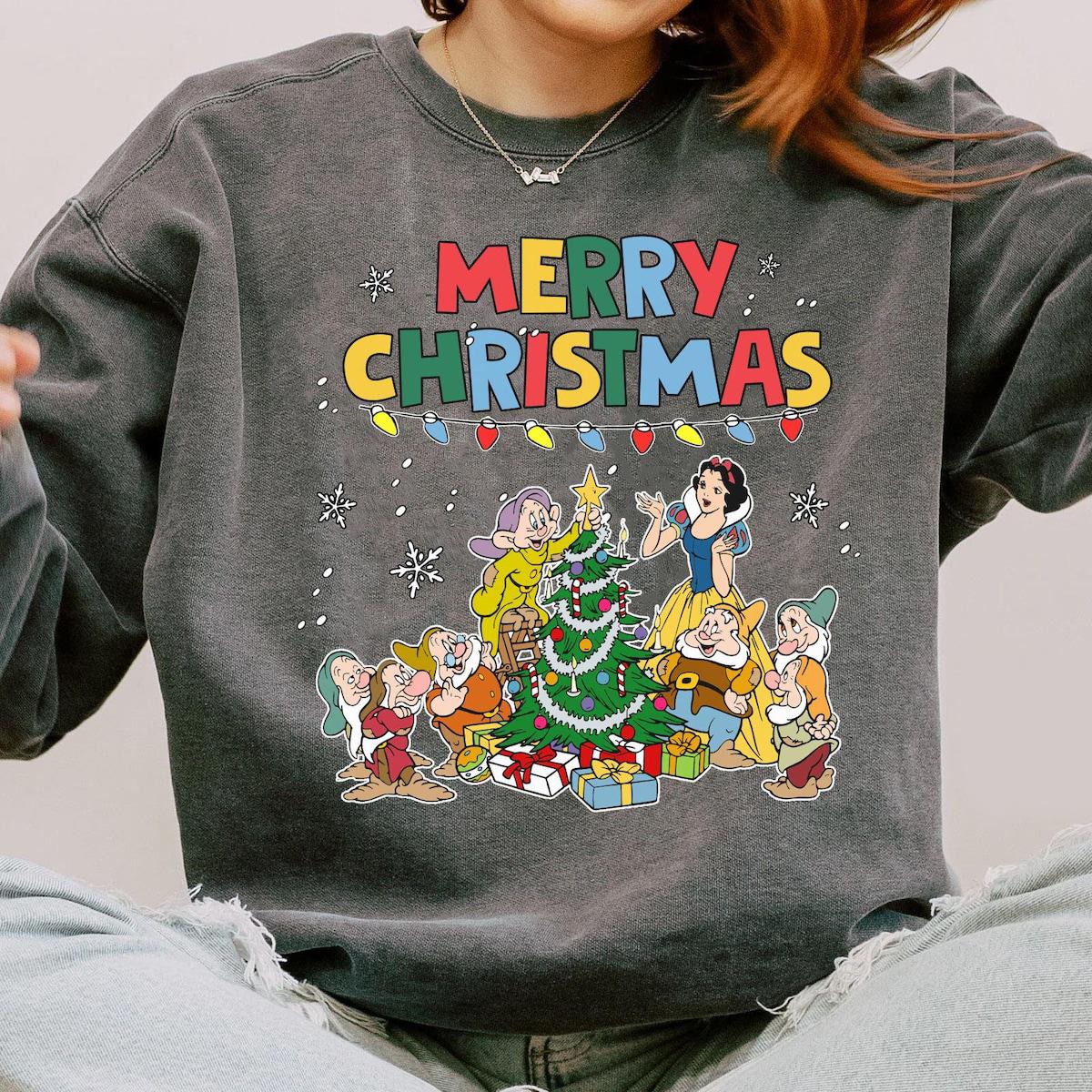 Snow White And Seven Dwarfs Merry Christmas Shirt 5