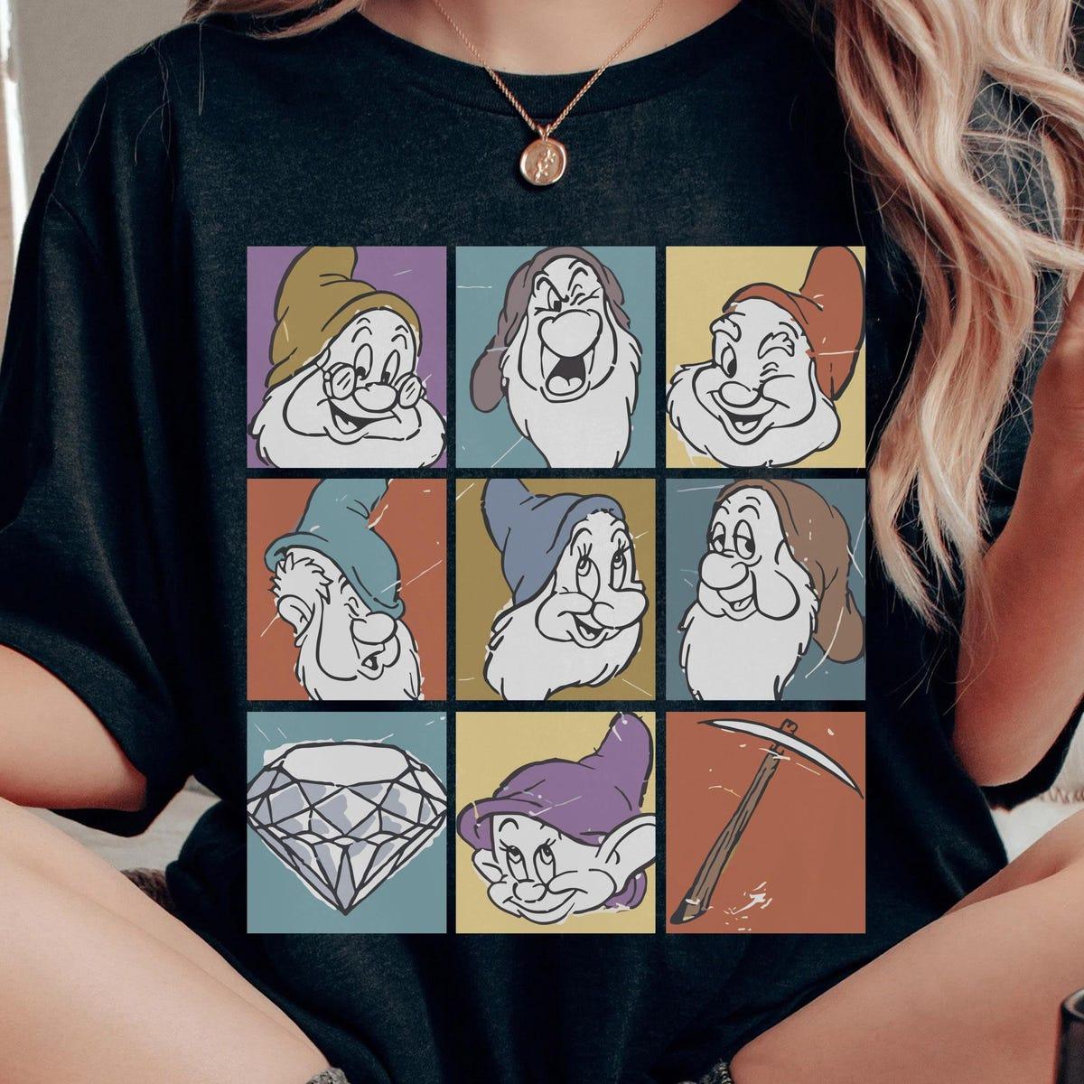 Snow White And The Seven Dwarfs Miners Portraits Graphic Shirt 1