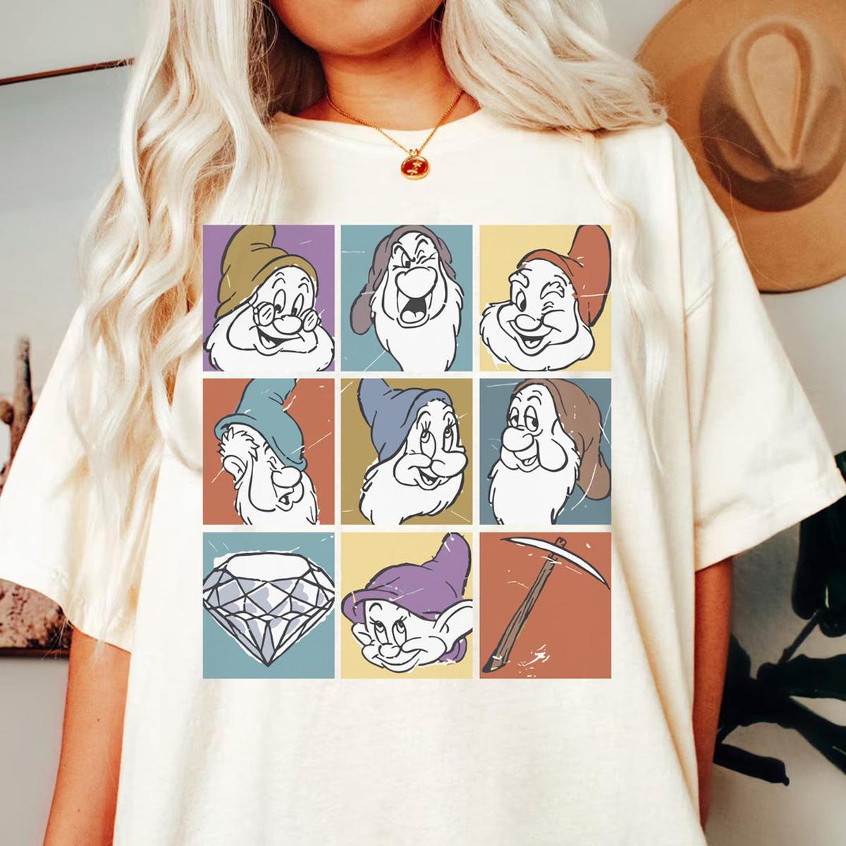 Snow White And The Seven Dwarfs Miners Portraits Graphic Shirt 2