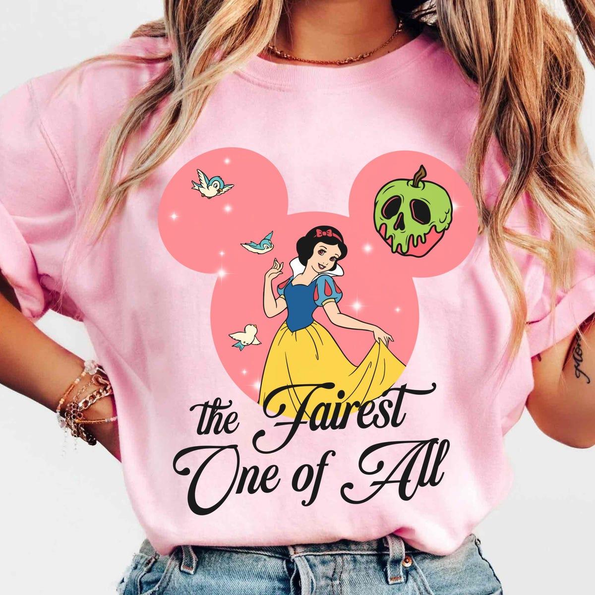 Snow White Princess Poison Apple Mickey Ears Fairest Of Them All Shirt 3