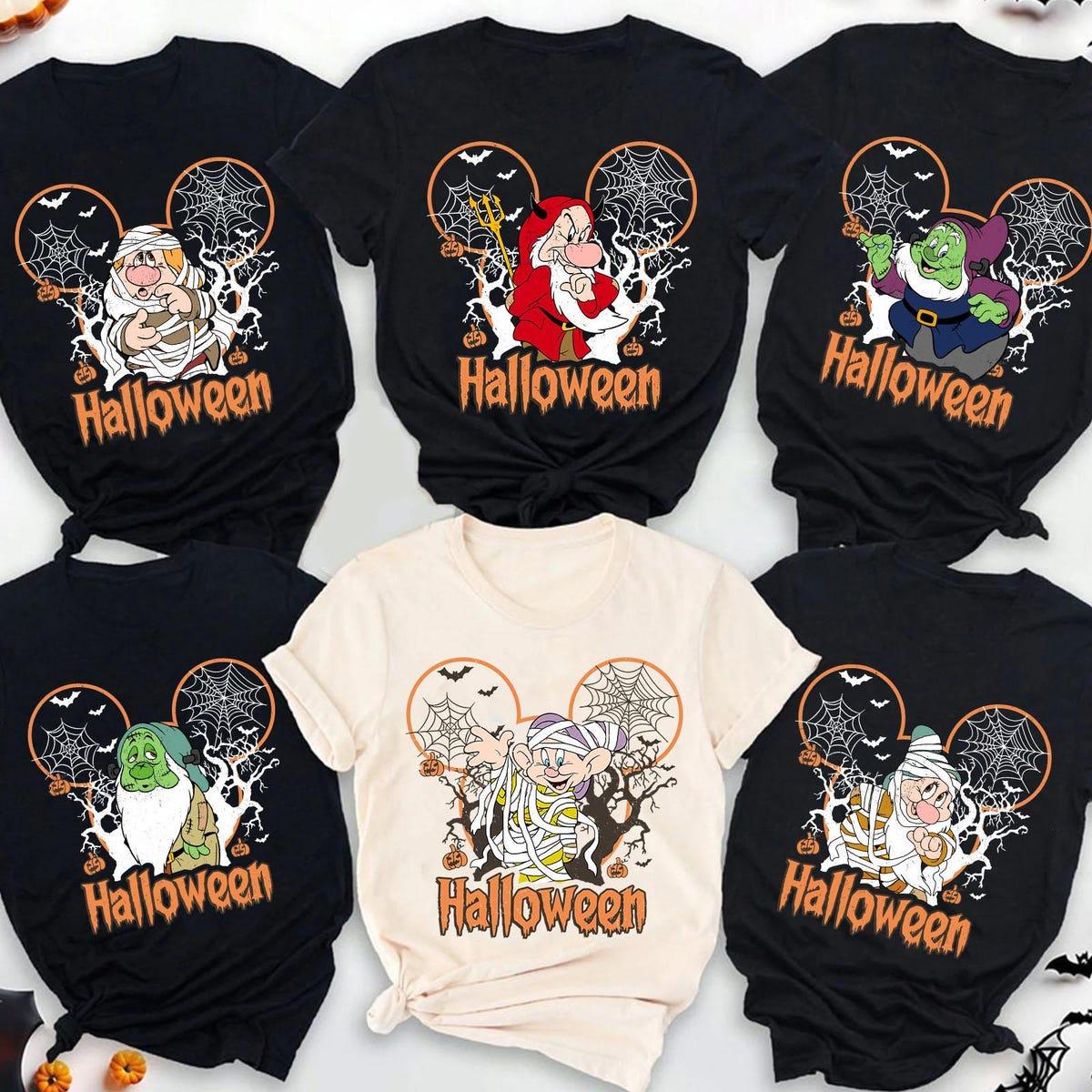 Snow White Seven Dwarfs Mickey Ears Halloween Matching Shirt 1