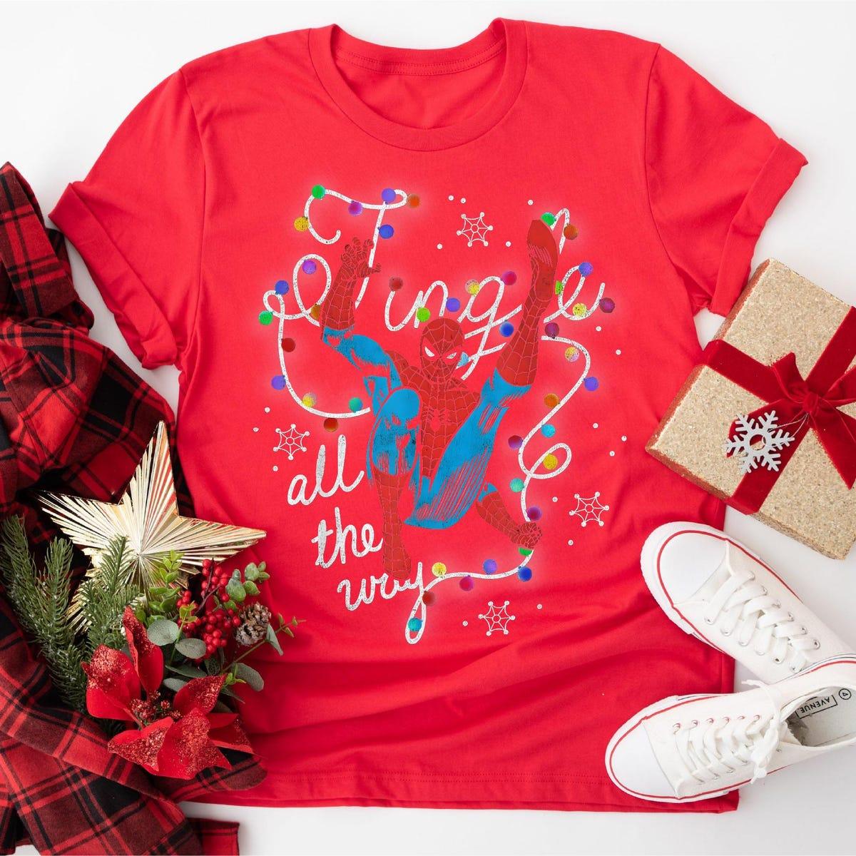 Spiderman Jingle All The Way Christmas Marvel Spidermen X mas Shirt 4