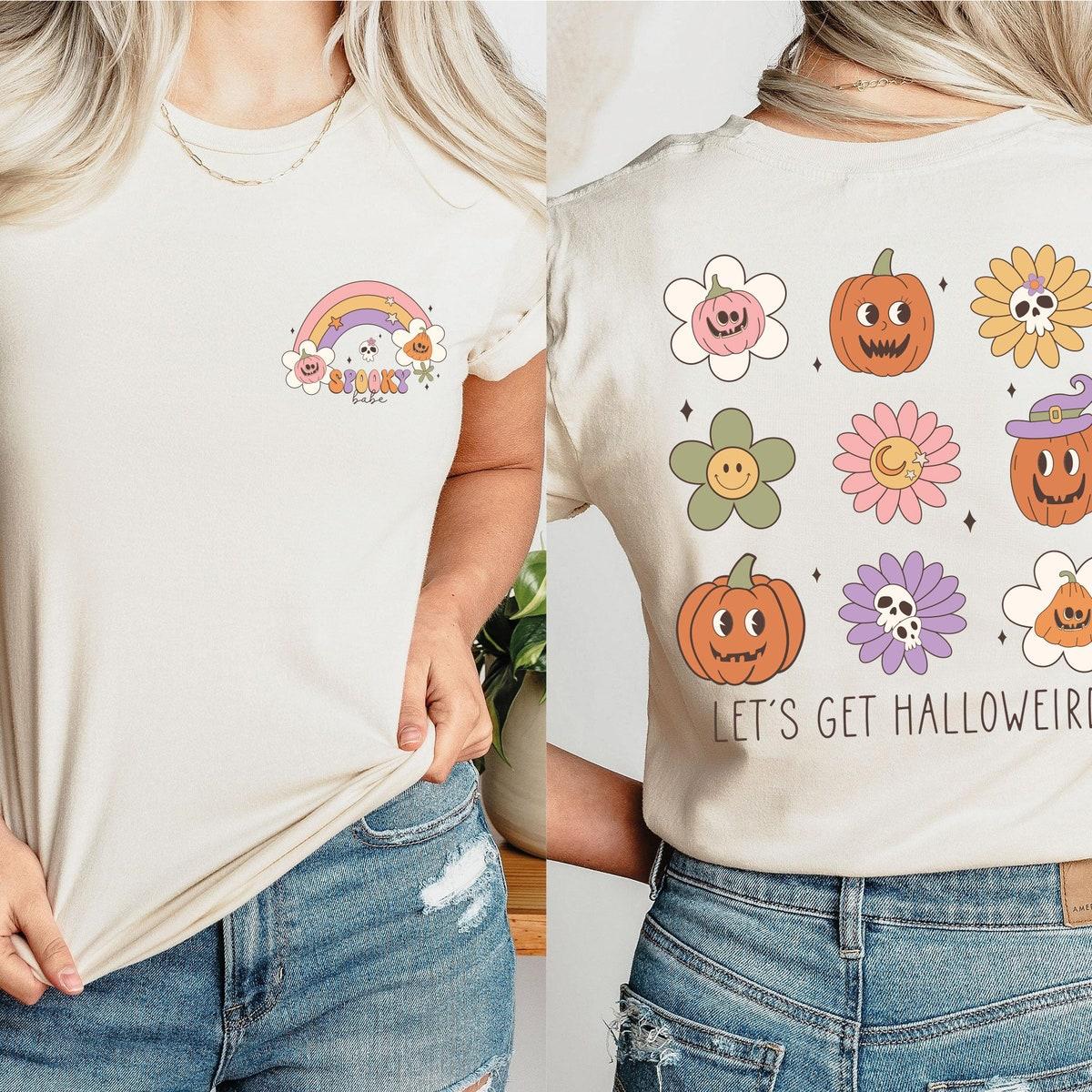 Spooky Babe Halloween Let's Get Halloweird Shirt 1