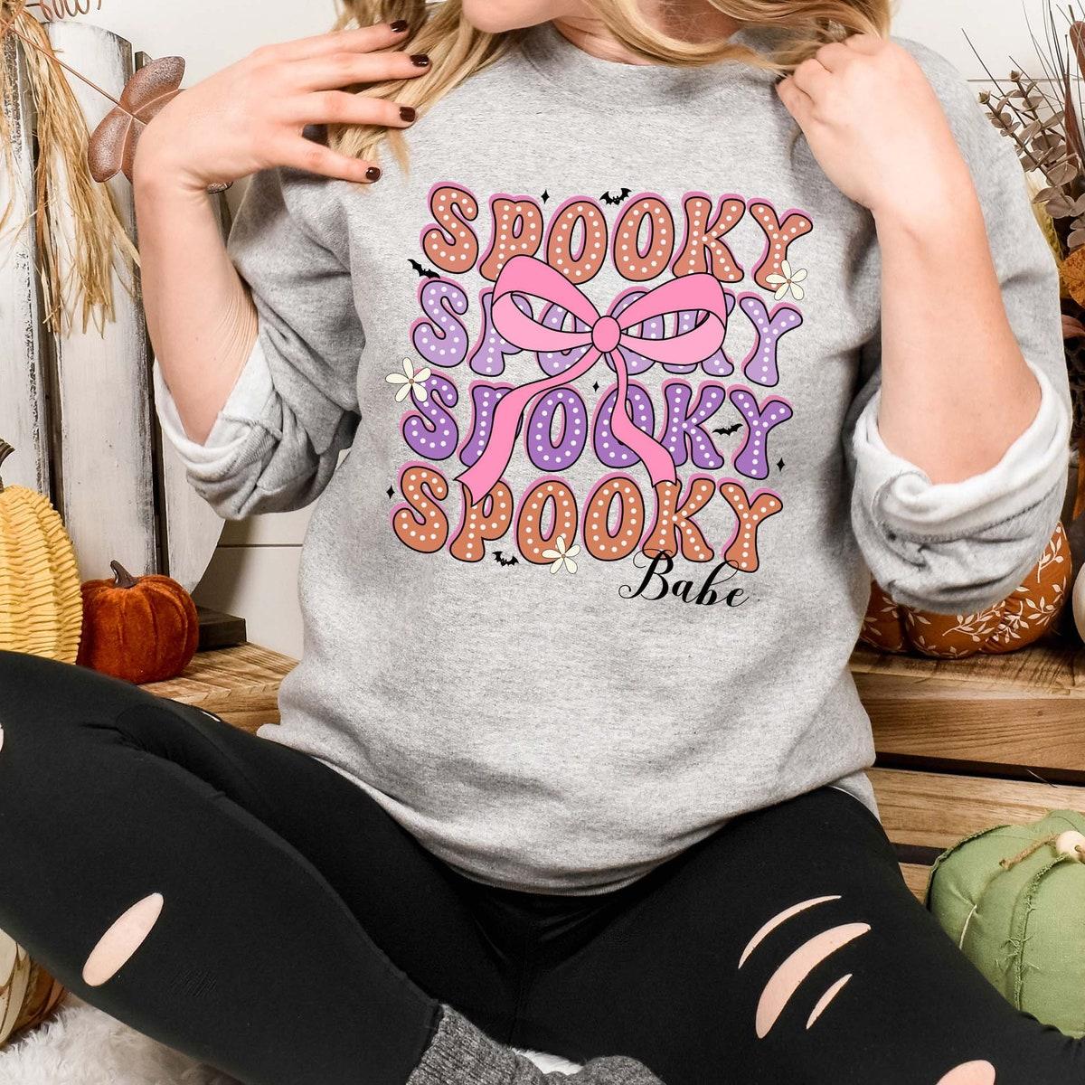 Spooky Babe Halloween Spooky Bow Shirt 2