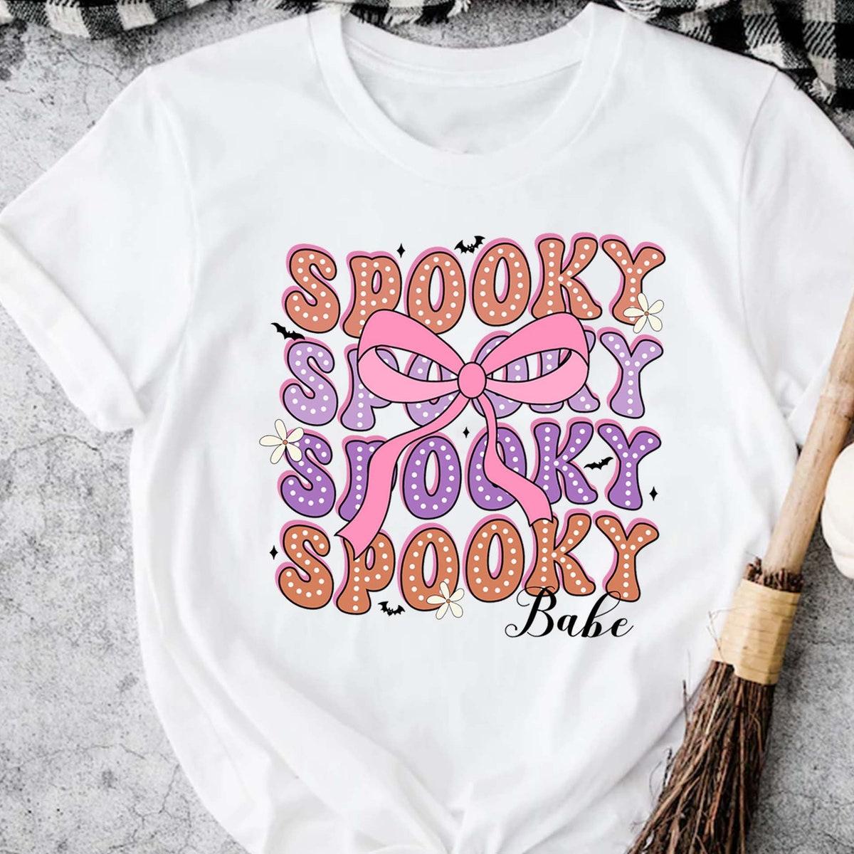 Spooky Babe Halloween Spooky Bow Shirt 3