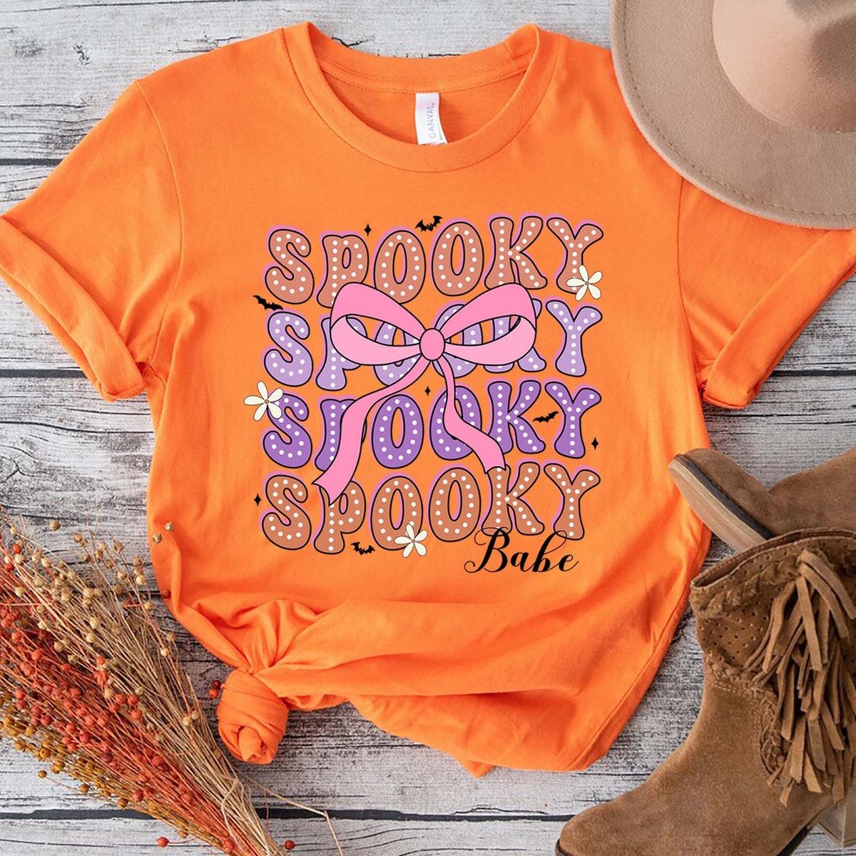 Spooky Babe Halloween Spooky Bow Shirt 5