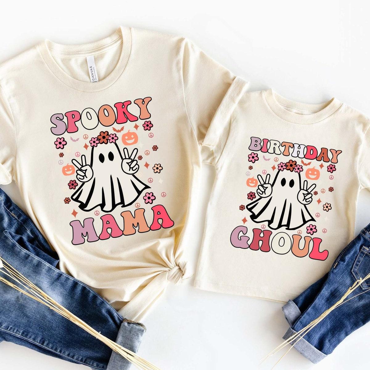 Spooky Mama Birthday Ghoul Halloween Shirt 1