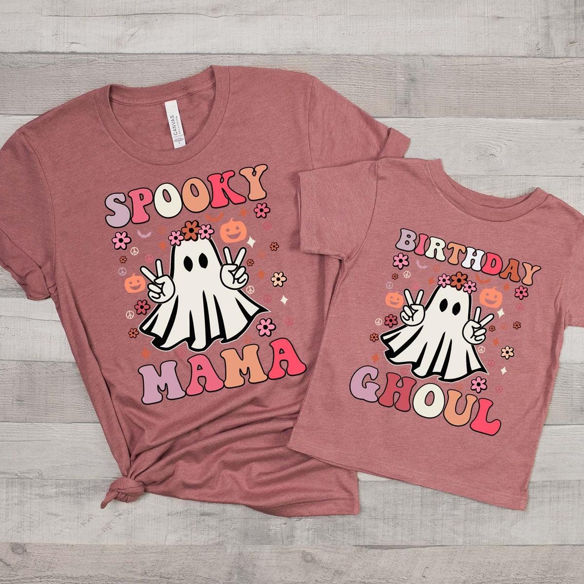 Spooky Mama Birthday Ghoul Halloween Shirt 5