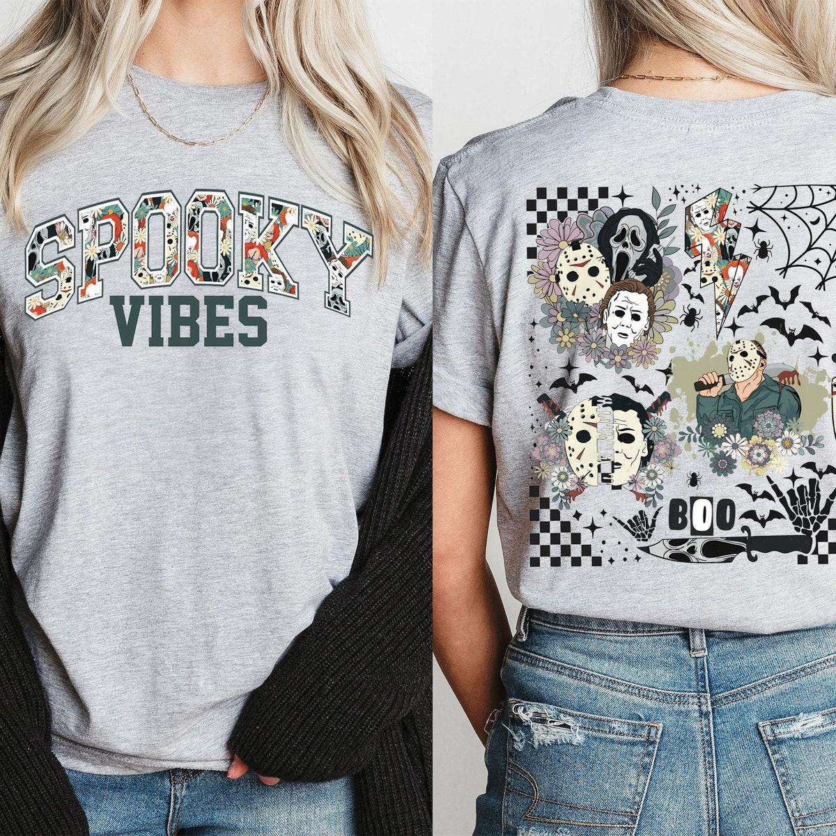 Spooky Vibes Halloween Boo Ghost Shirt 4