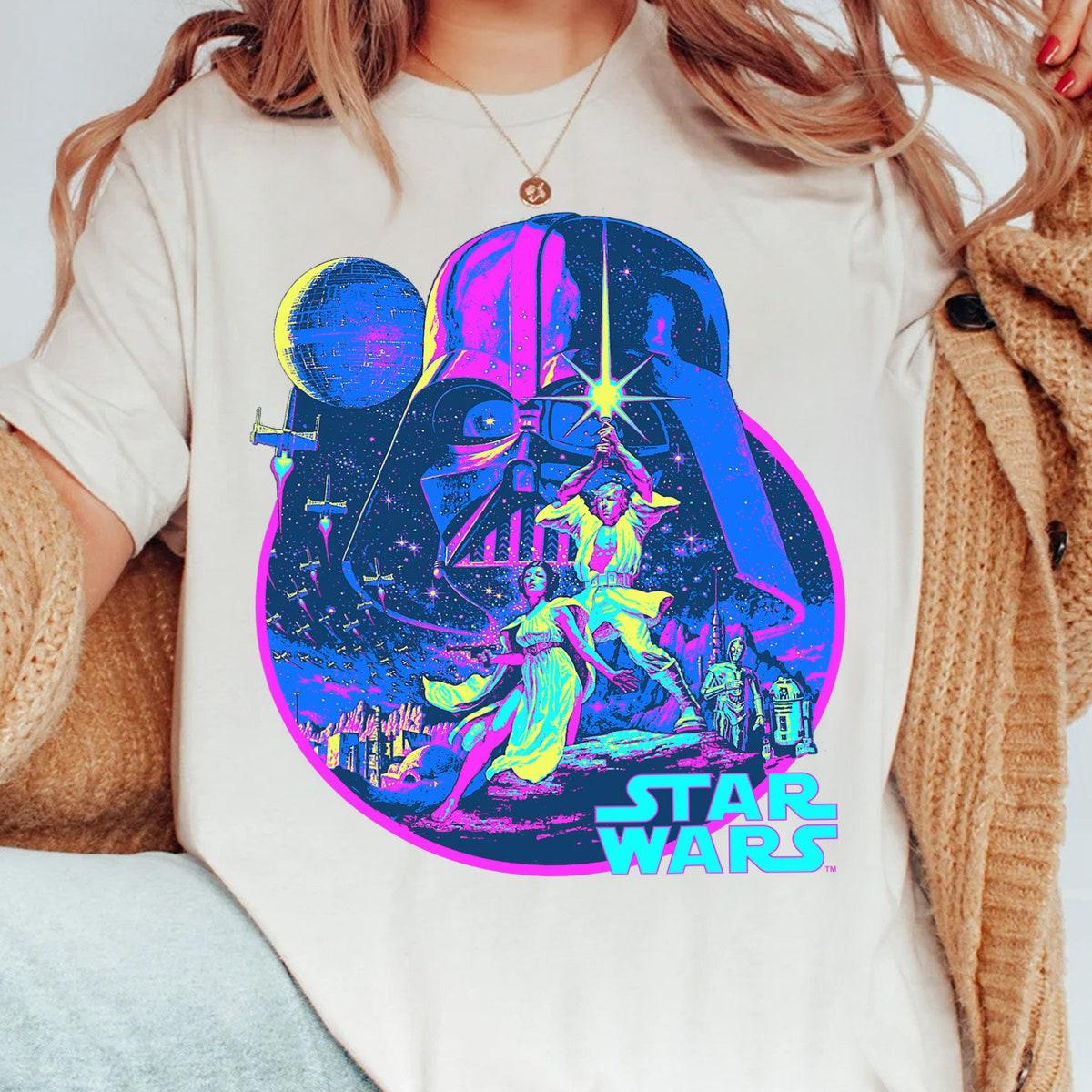 Star Wars A New Hope Bright Classic Neon Shirt 2