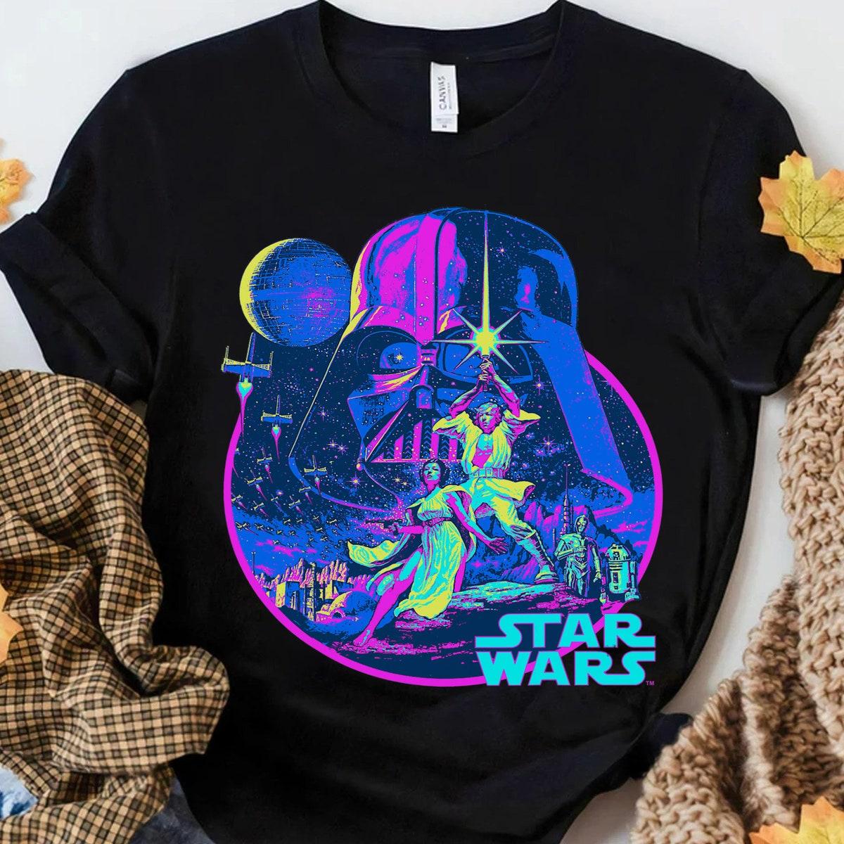 Star Wars A New Hope Bright Classic Neon Shirt 3