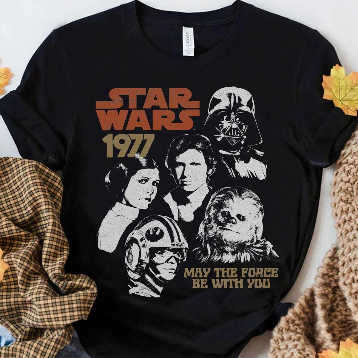 Star Wars Characters Group 1977 Portrait Collage Shirt 2